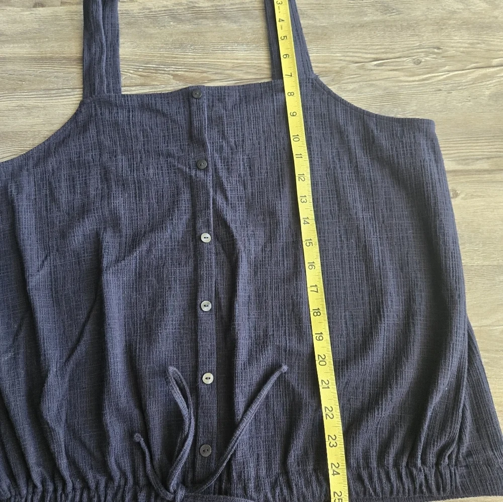 LOFT Outlet Navy Button-Front Tank • NWT • Size XL 💙 - Picture 6 of 8